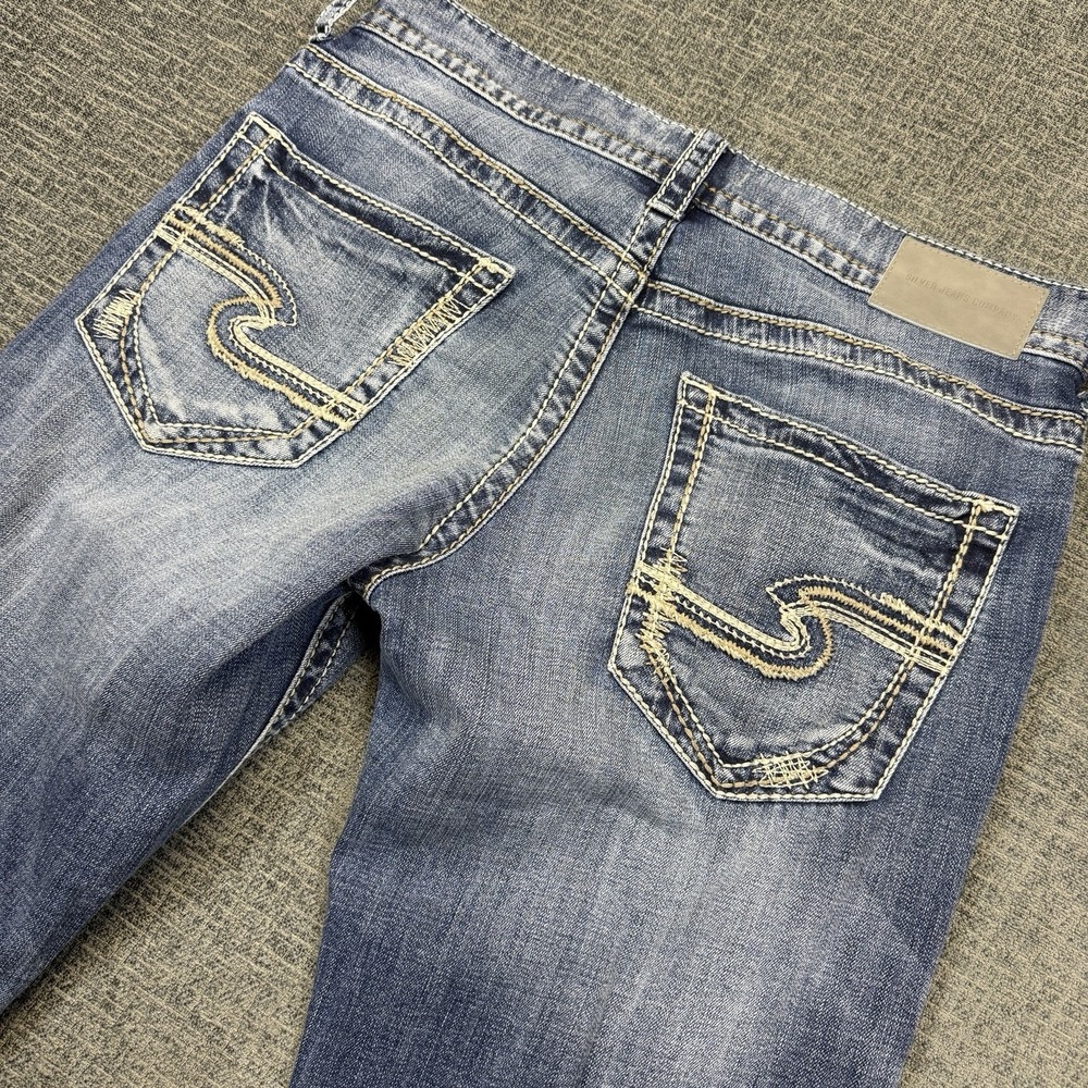 Silver Jeans Men's 31x34 (34x33) Blue Zac Relaxed Straight Light Wash Denim Rock